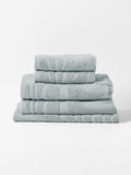 Wave Australian Cotton Bath Towel Set in Pearl Blue