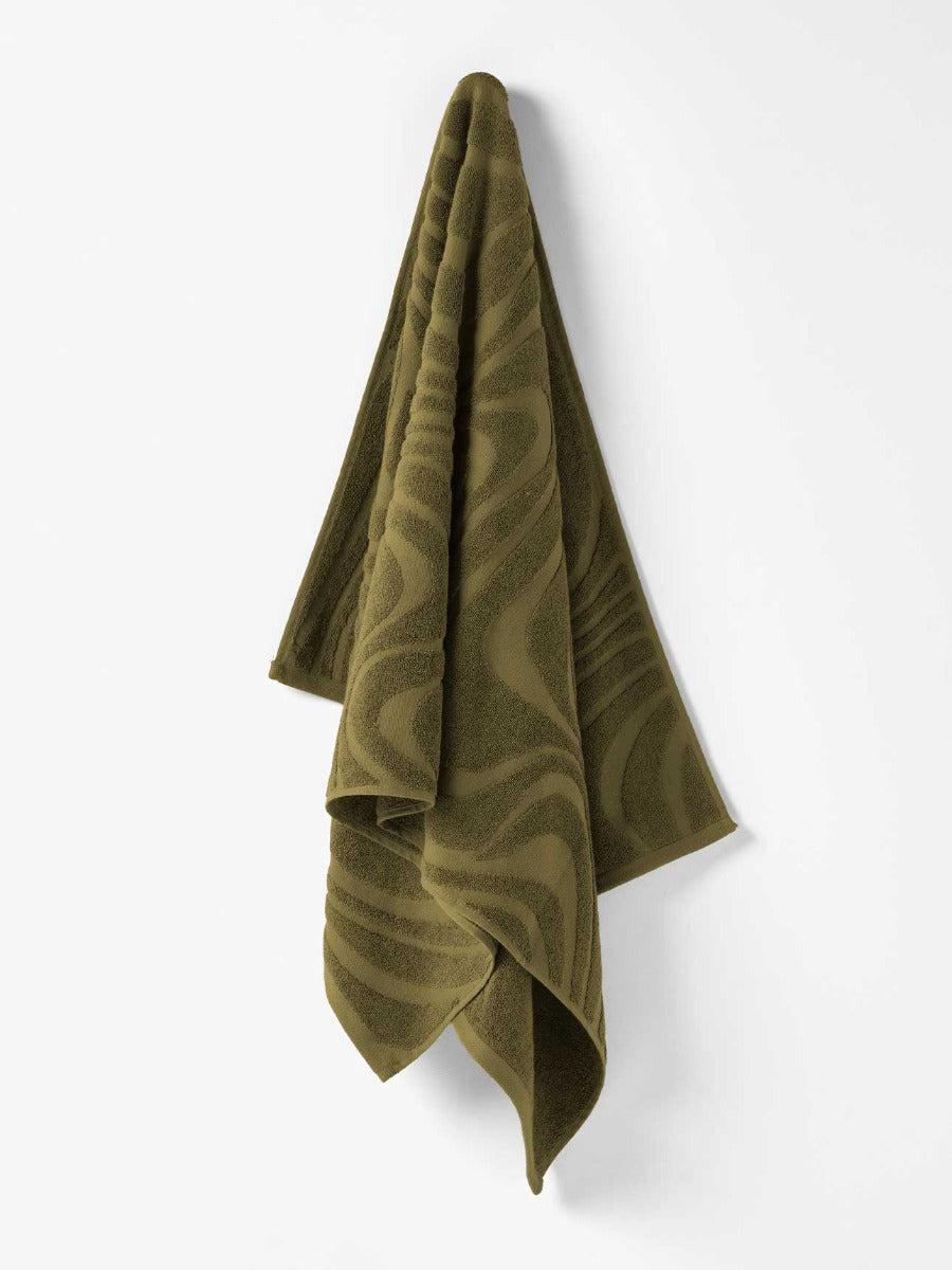 Wave Australian Cotton Bath Sheet in Willow