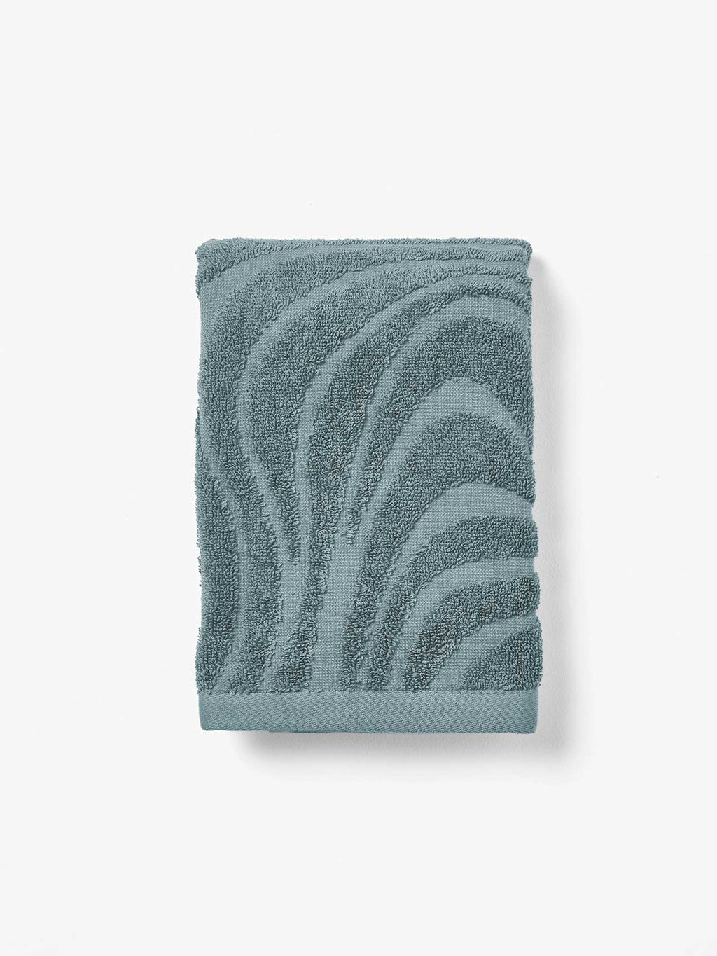 Wave Australian Cotton Hand Towel in Pacific Blue