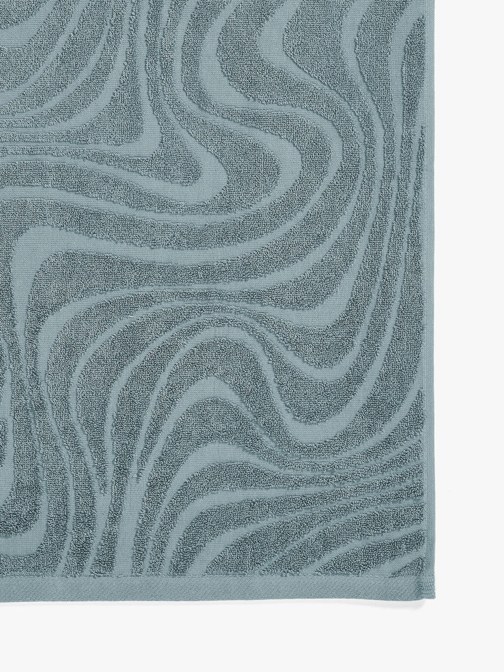 Wave Australian Cotton Hand Towel in Pacific Blue
