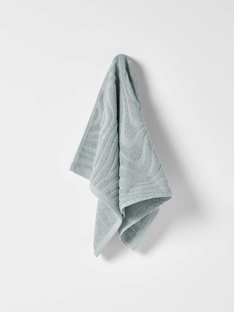 Wave Australian Cotton Hand Towel in Pearl Blue