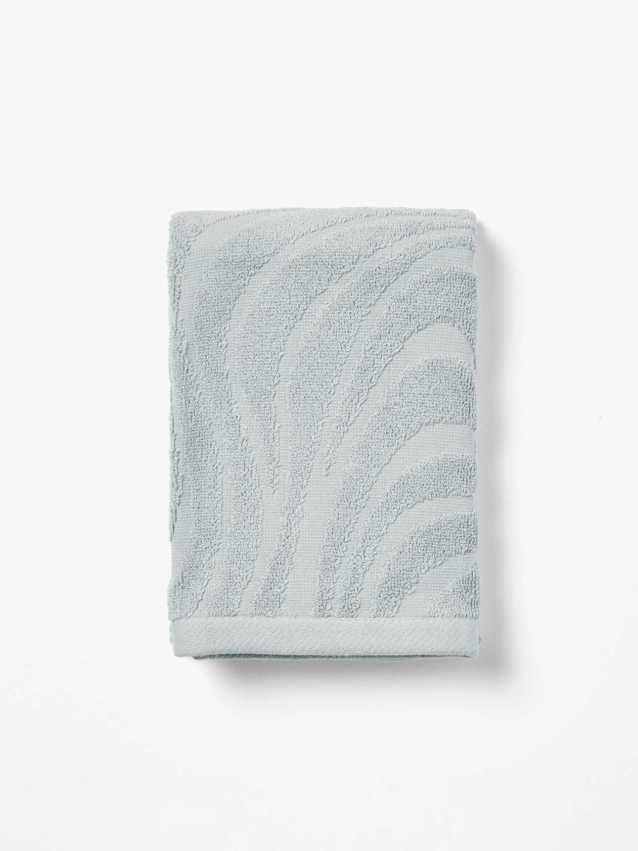 Wave Australian Cotton Hand Towel in Pearl Blue