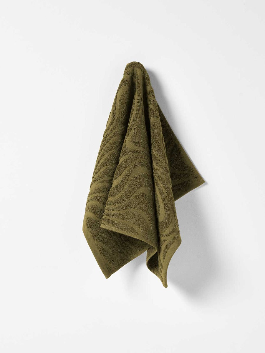 Wave Australian Cotton Hand Towel in Willow