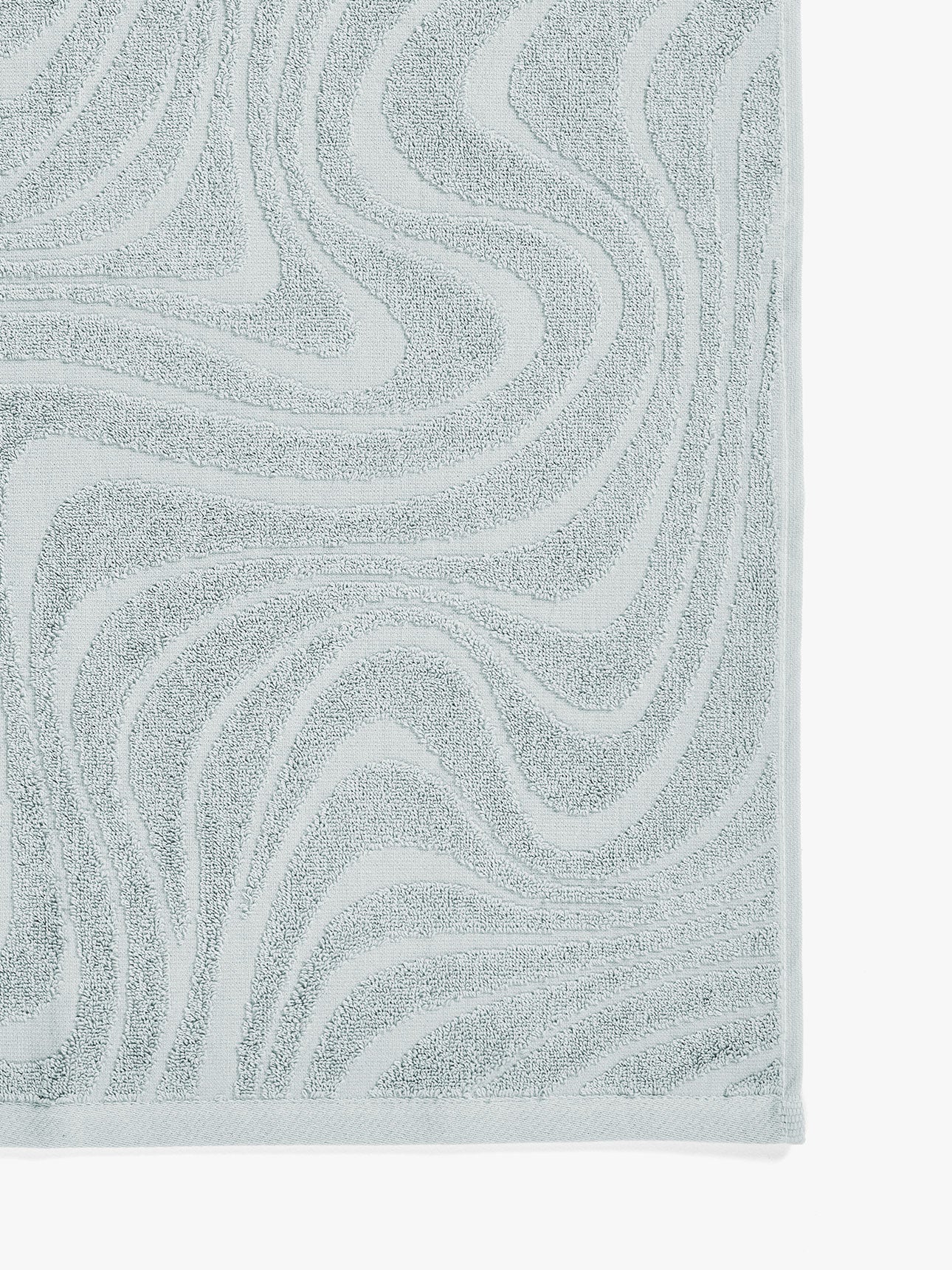 Wave Australian Cotton Hand Towel in Pearl Blue