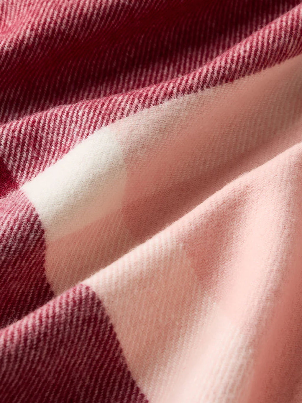Double Crossed Merino Wool Throw Blanket in Burgundy