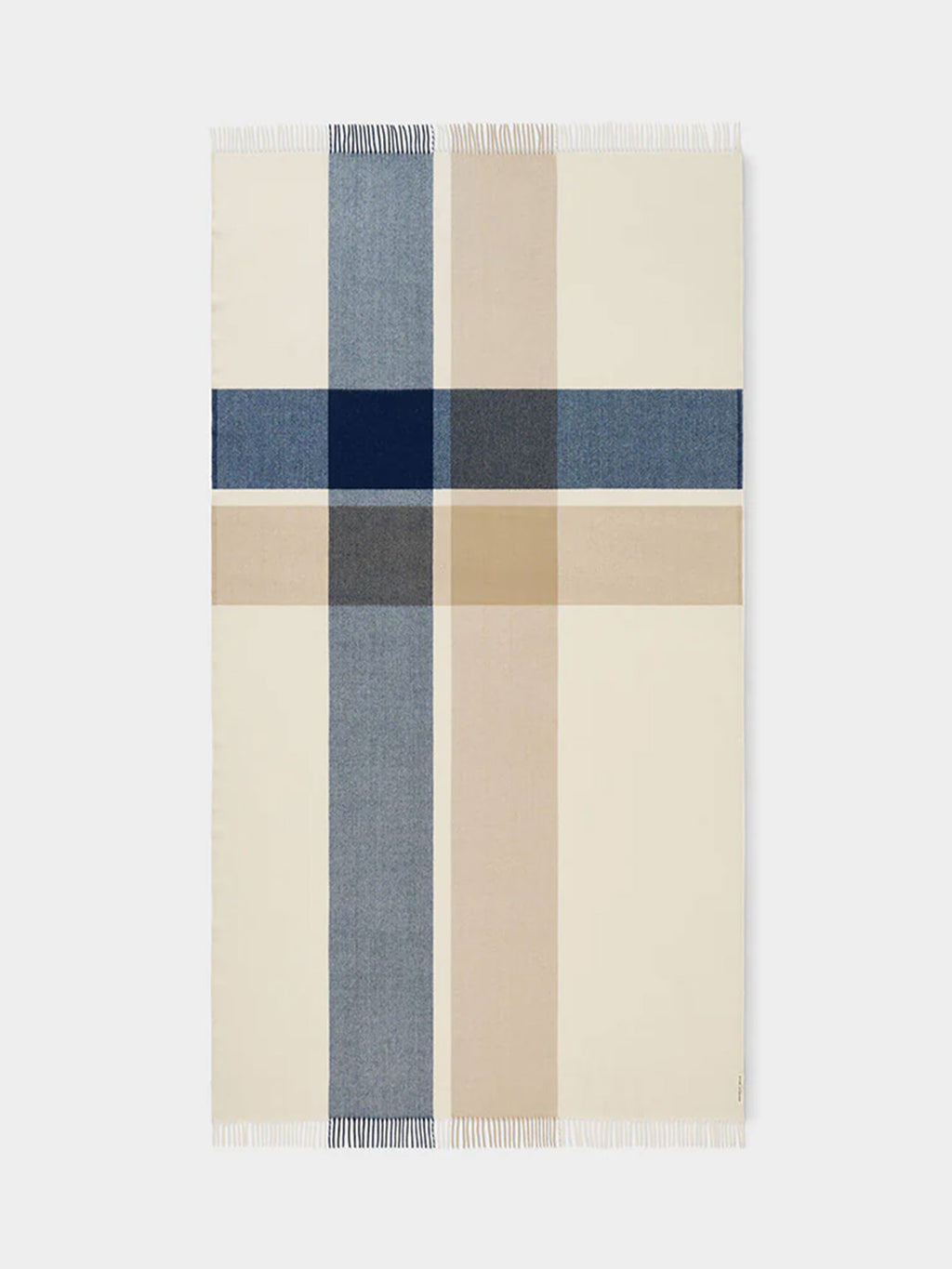 Double Crossed Merino Wool Throw Blanket in Eclipse