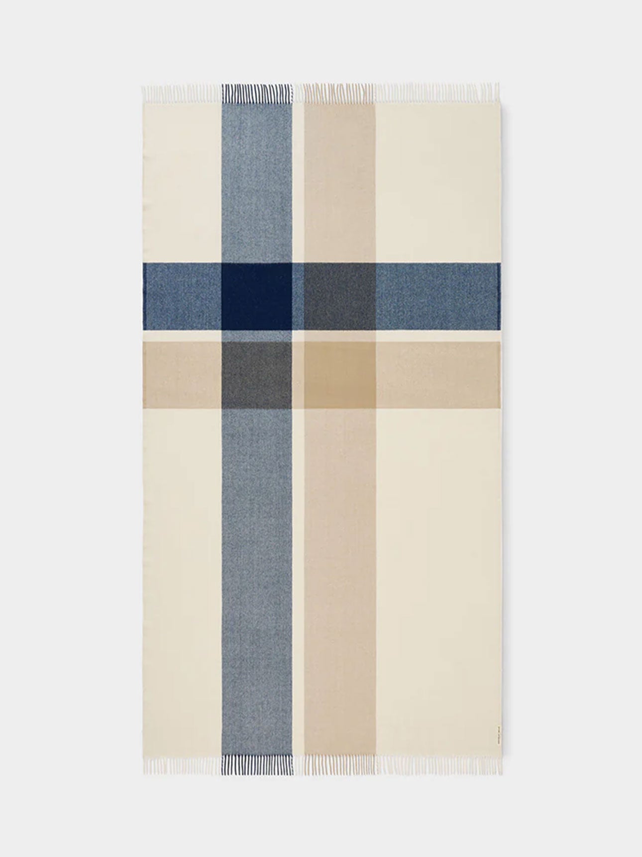 Double Crossed Merino Wool Throw Blanket in Eclipse