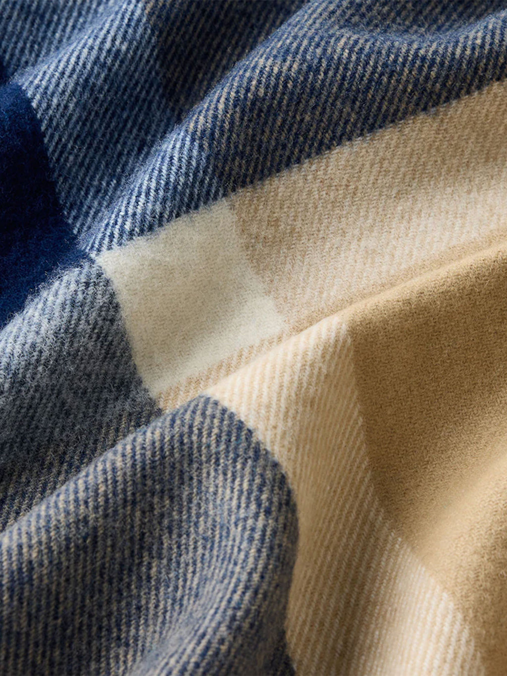Double Crossed Merino Wool Throw Blanket in Eclipse