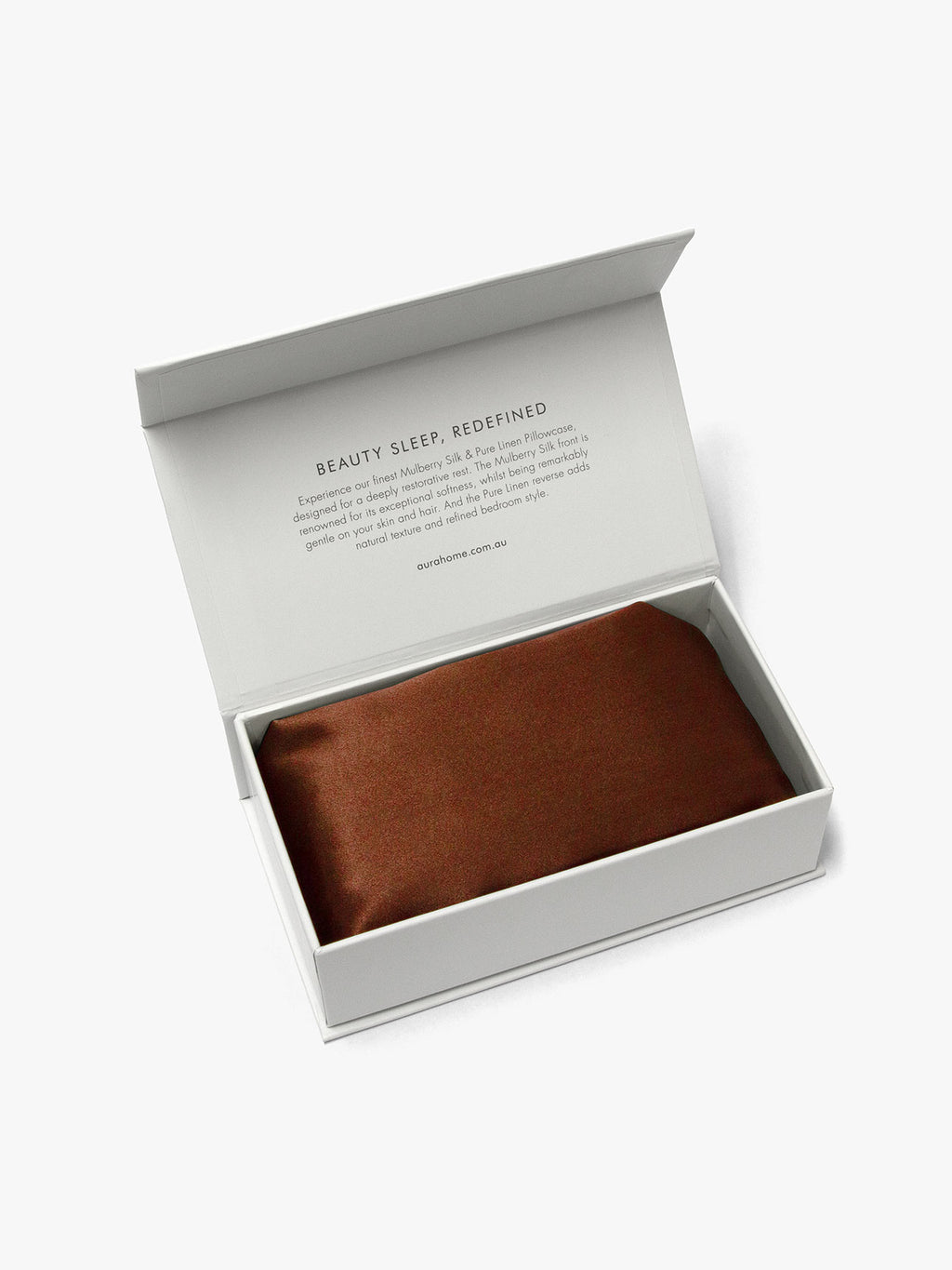 Zara Silk & Linen Pillowcase in Bronze