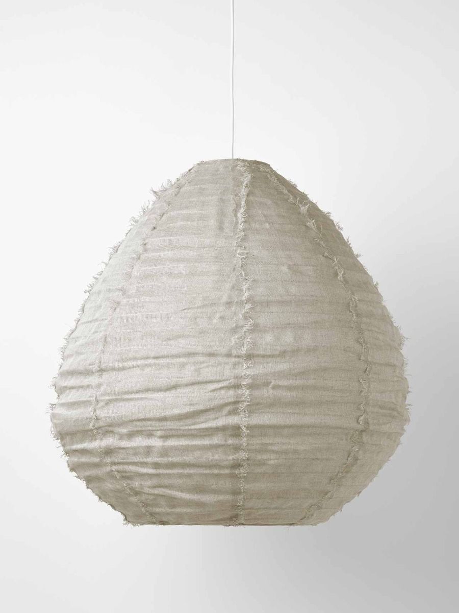 Cloud Fringed Pear Pendant in Dove