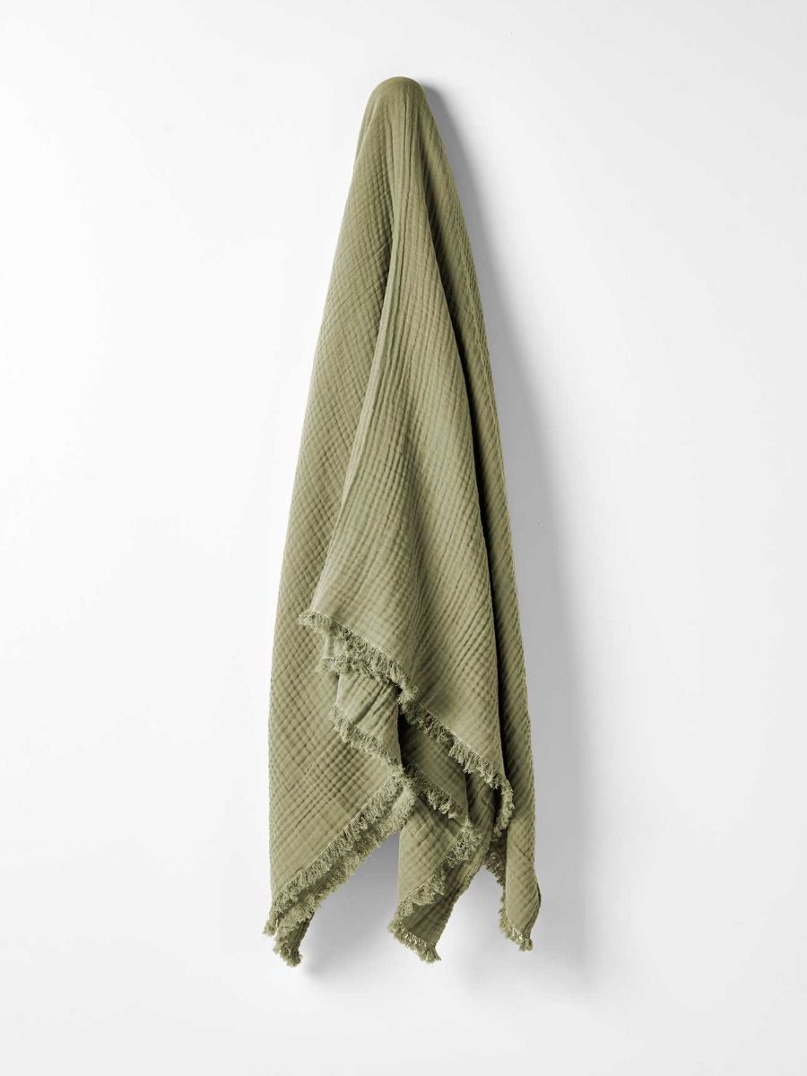 Crinkle Throw in Elm