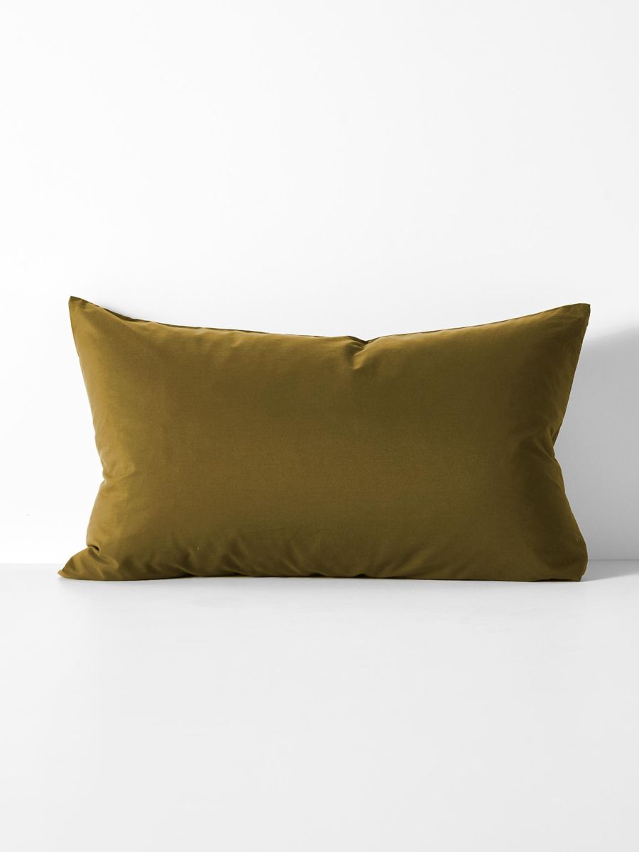 Halo Organic Cotton Standard Pillowcase in Khaki