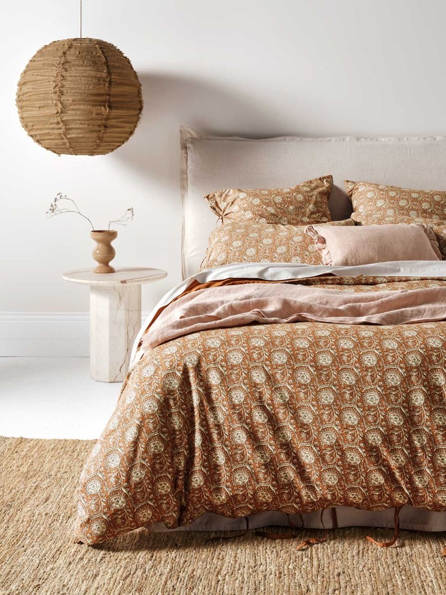 Jaipur Quilt Cover in Bronze