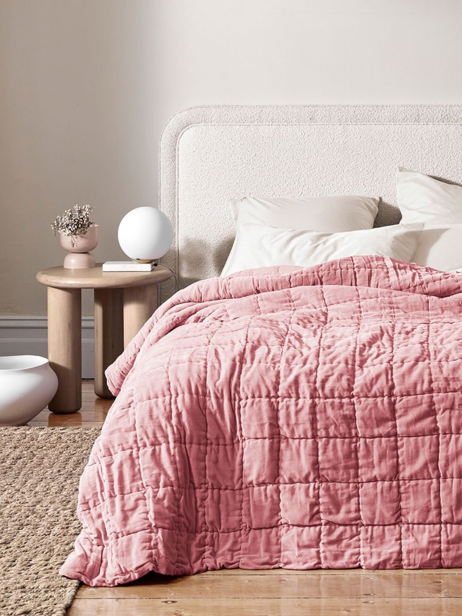 Luxury Velvet Coverlet in Orchid