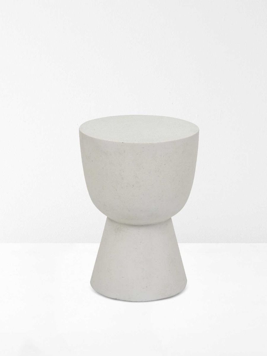 Granada Goblet Side Table - White Fleck