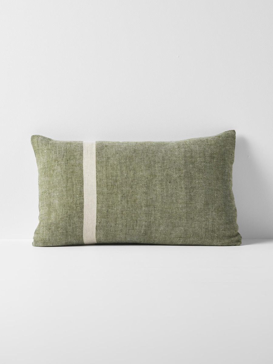 Herringbone Rectangle Cushion - Khaki
