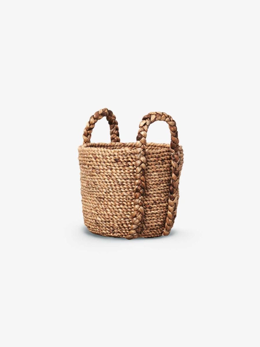 Ruhi Waterhyacinth Plaited Handle Basket - Small