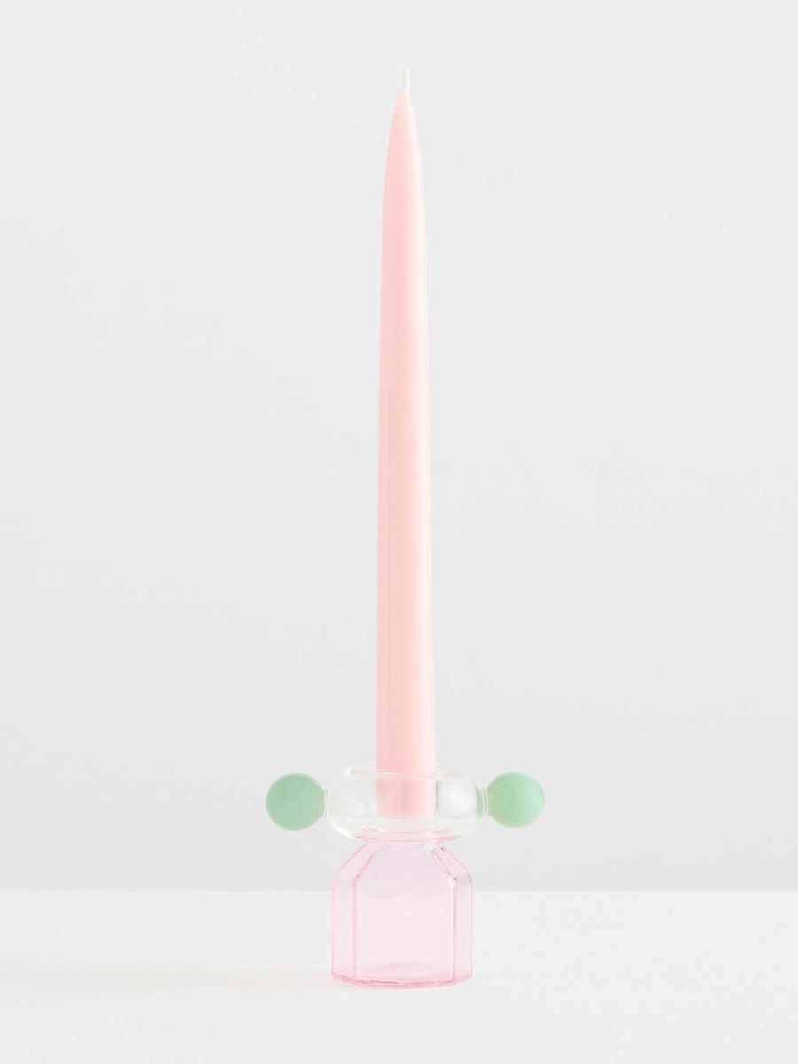 Deco Candle Holder - Pink