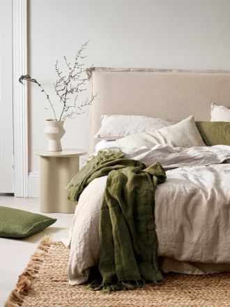 Emile Linen Quilt Cover in Natural