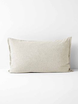 Chambray Fringe Standard Pillowcase in Natural