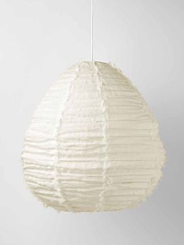 Cloud Fringed Pear Pendant in Marshmallow