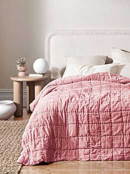 Luxury Velvet Coverlet in Orchid