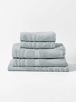 Wave Australian Cotton Bath Towel Set in Pearl Blue