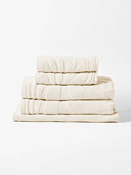 Wave Australian Cotton Bath Towel Set in Sand