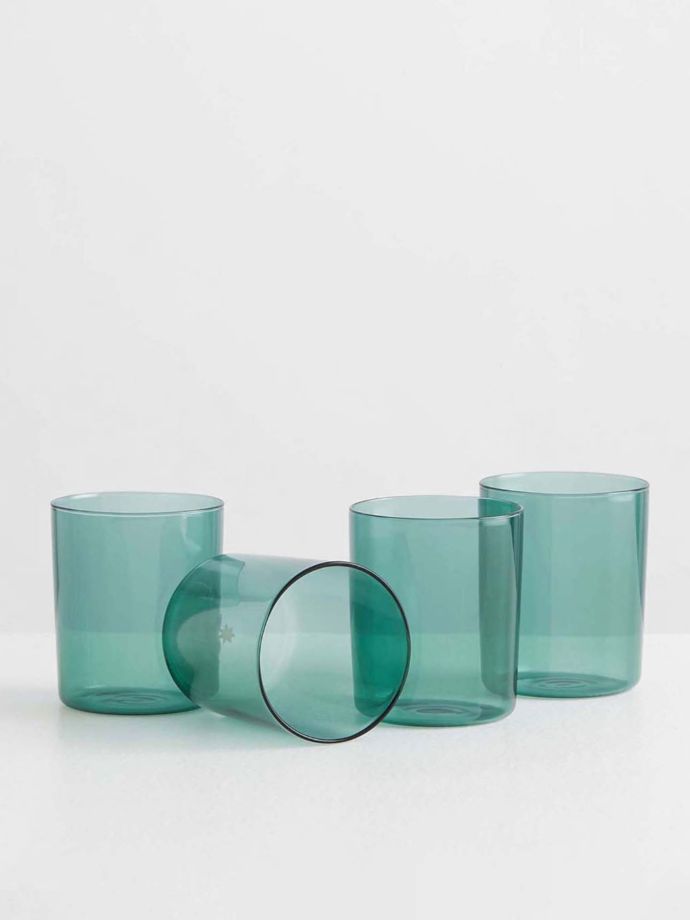 Teal drinking glasses hotsell
