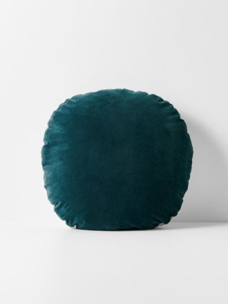 Luxury Velvet 55cm Round Cushion - Indian Teal
