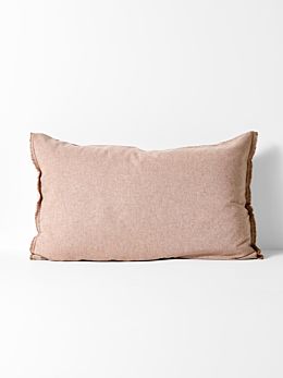 Chambray Fringe Standard Pillowcase - Hazelnut