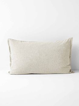 Chambray Fringe Standard Pillowcase - Natural