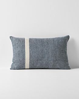Herringbone Rectangle Cushion - Indigo