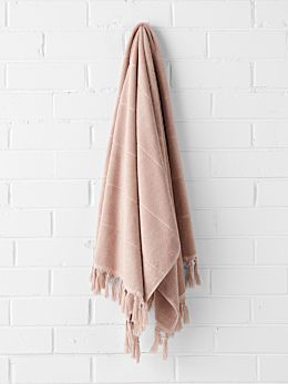 Paros Bath Sheet - Pink Clay