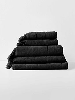 Paros Bath Towel Set in Black